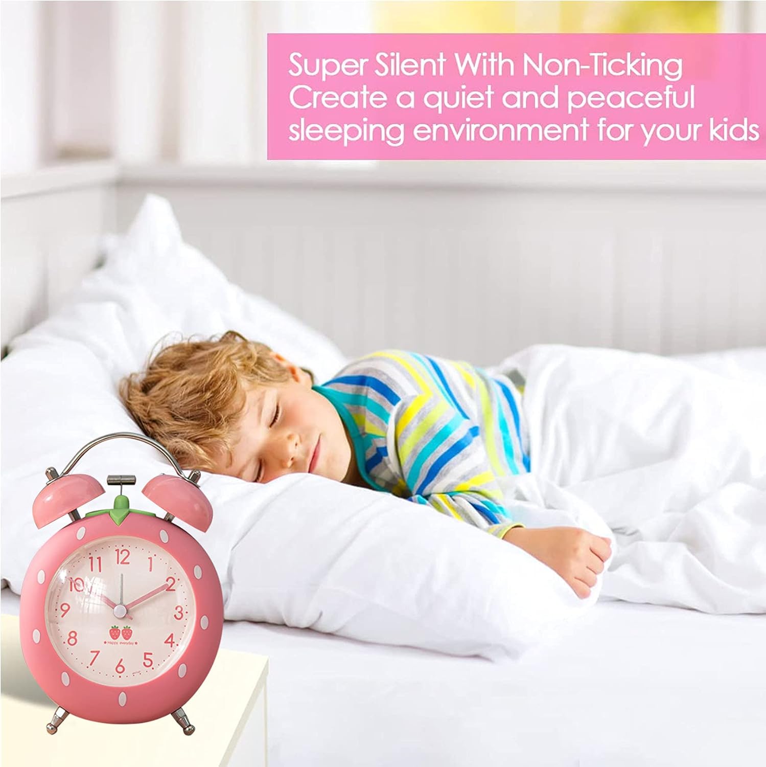 Strawberry Alarm Clock for Kids Red
