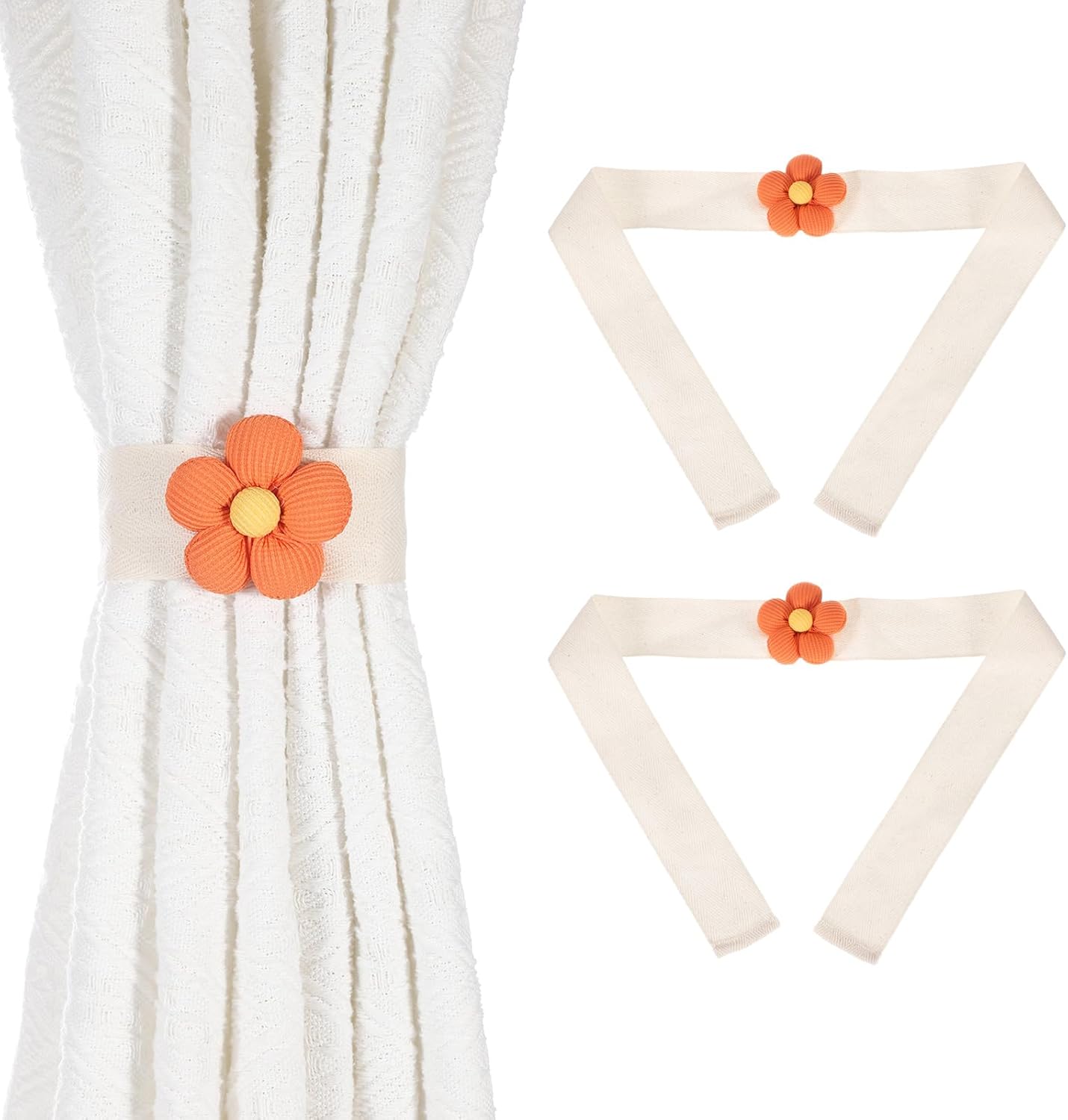 Uxcell Flower Curtain Tiebacks 2 Pack Bohemian Style