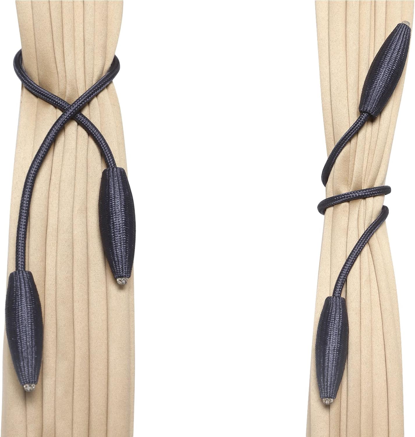 2 Pc DIY Twist Curtain Tieback Clips Blue