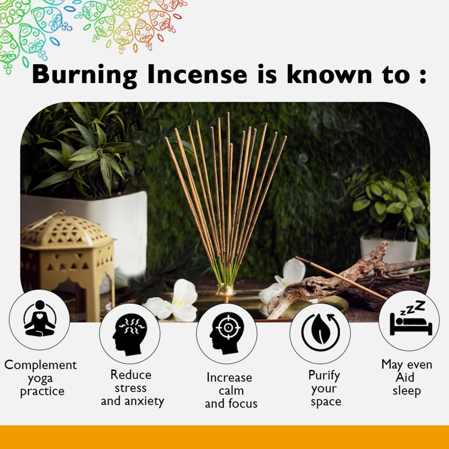 Sandalwood Incense Sticks 250g - 135 Handmade with Free Holder