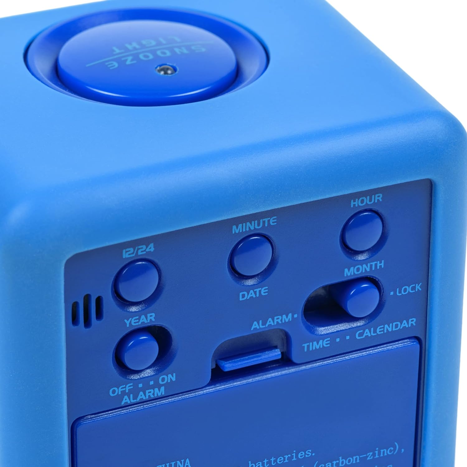 Equity 73005 Blue Soft Cube LCD Alarm Clock with Smart Light 1