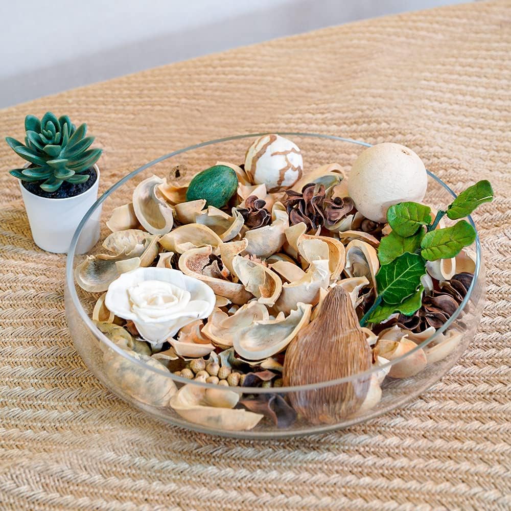 Qingbei Rina Peach Scented Potpourri Bowl Faller 14 oz White