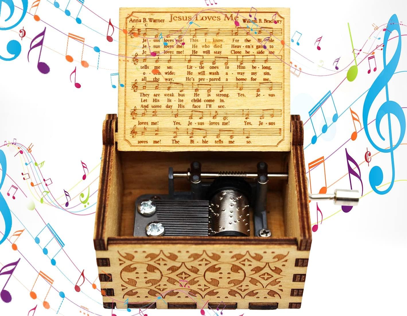 Jesus Love Me Wooden Music Box - Christian Gift
