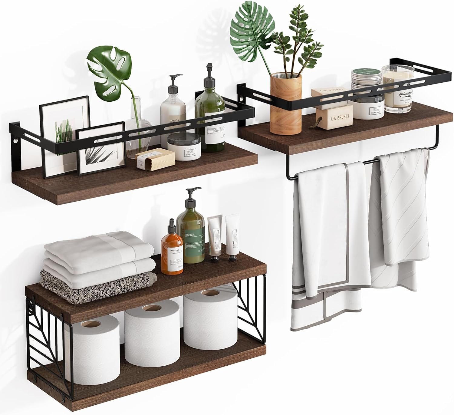 Fixwal 31 Tier Floating Wall Shelf Over Toilet