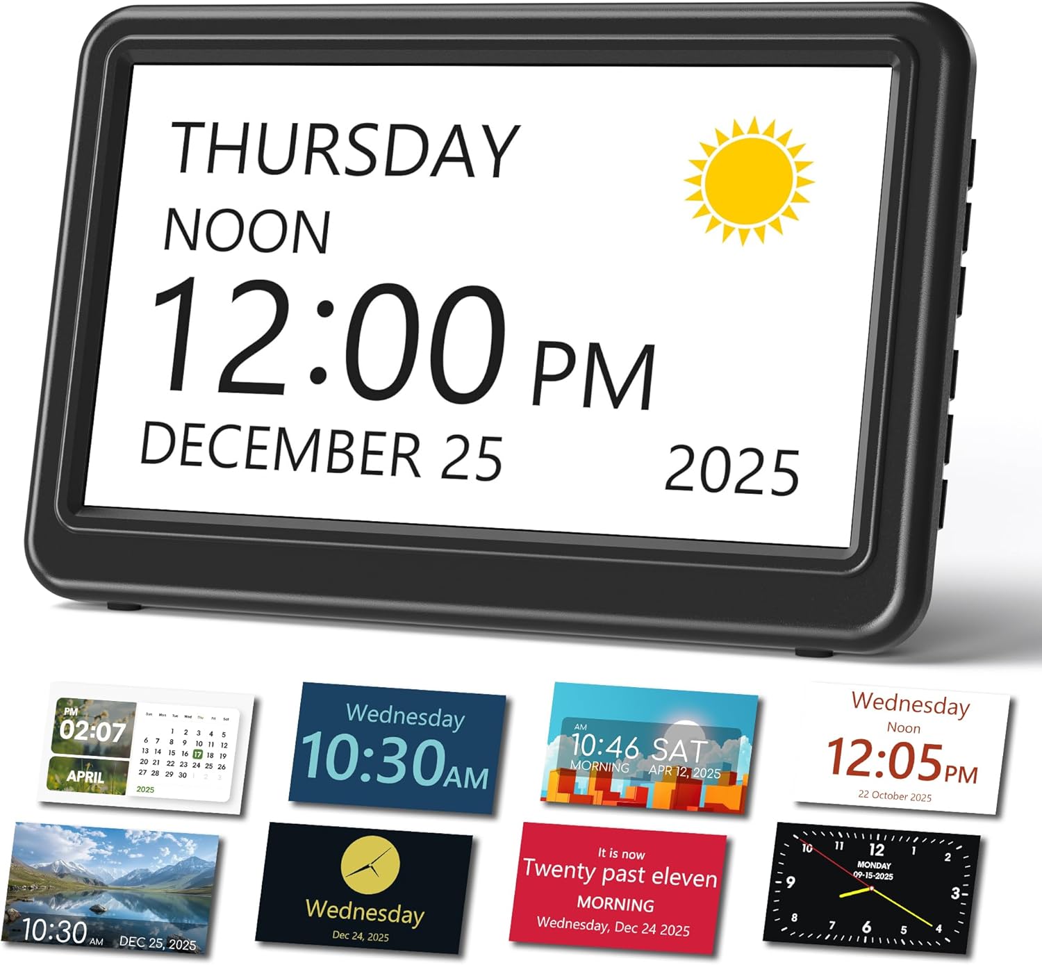 Mesqool 7 Inch Digital Dementia Alarm Clock for Seniors