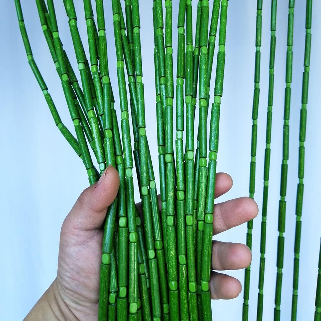 Bamboo Wood Bead Curtain for Doorways and Room Dividers