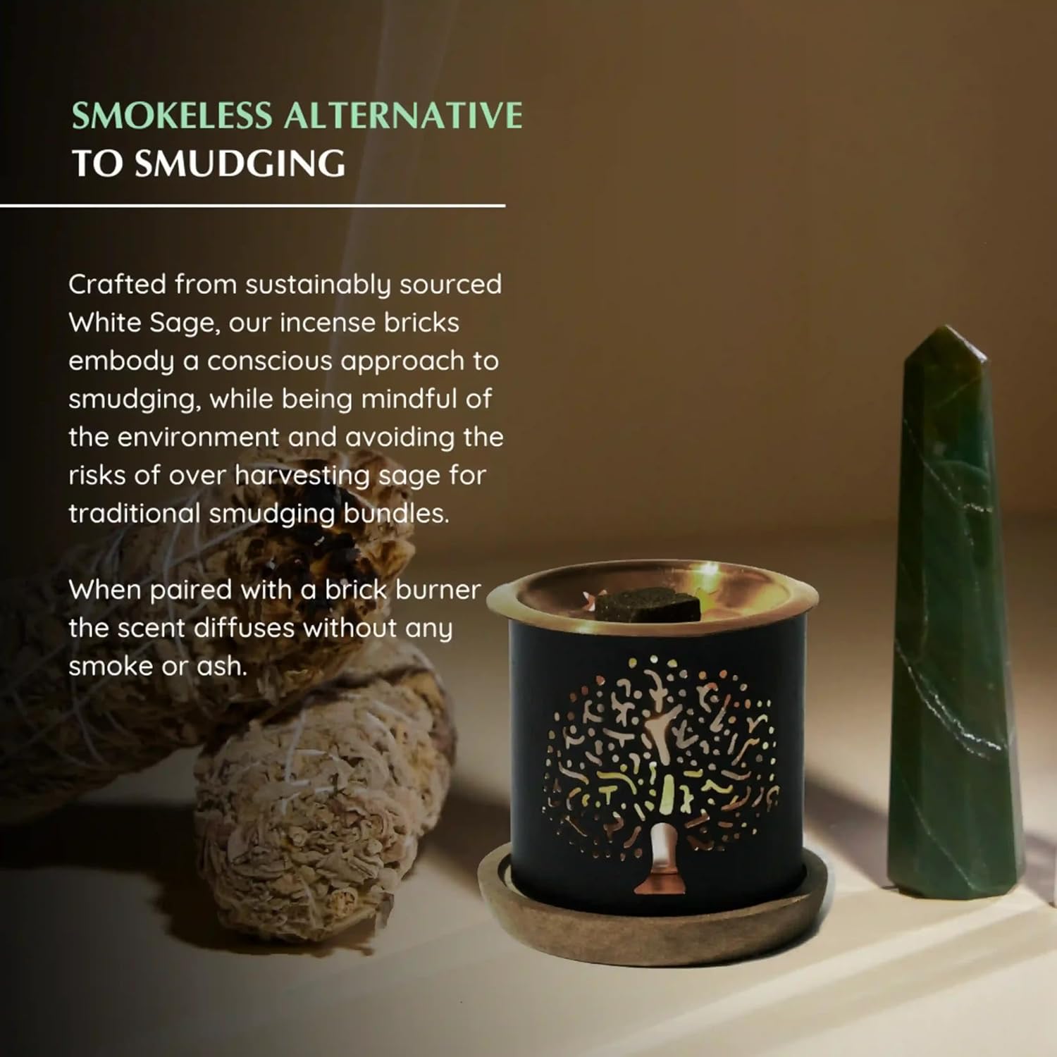 Aromafume White Sage Incense Brick Gift Set