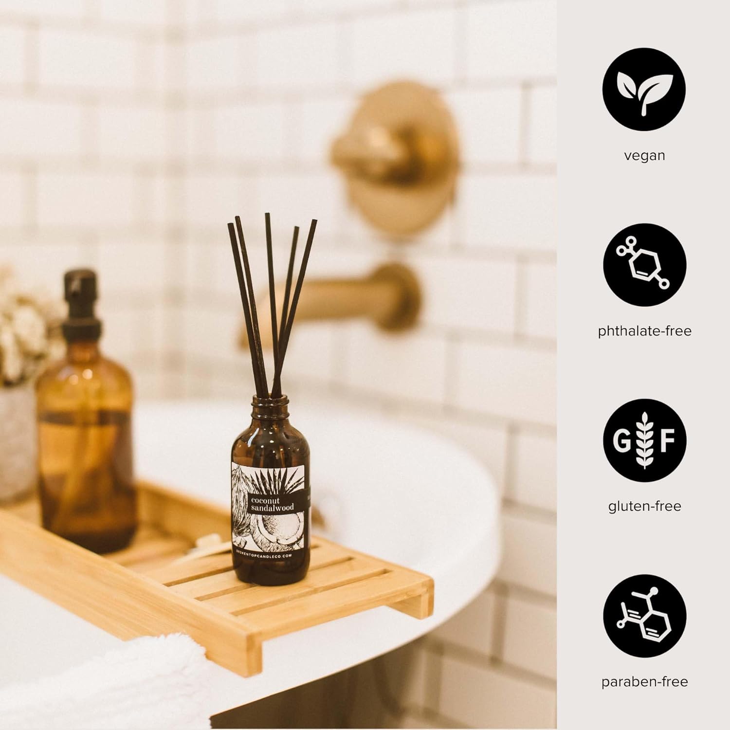 Broken Top Natural Reed Diffuser Set Coconut Sandalwood