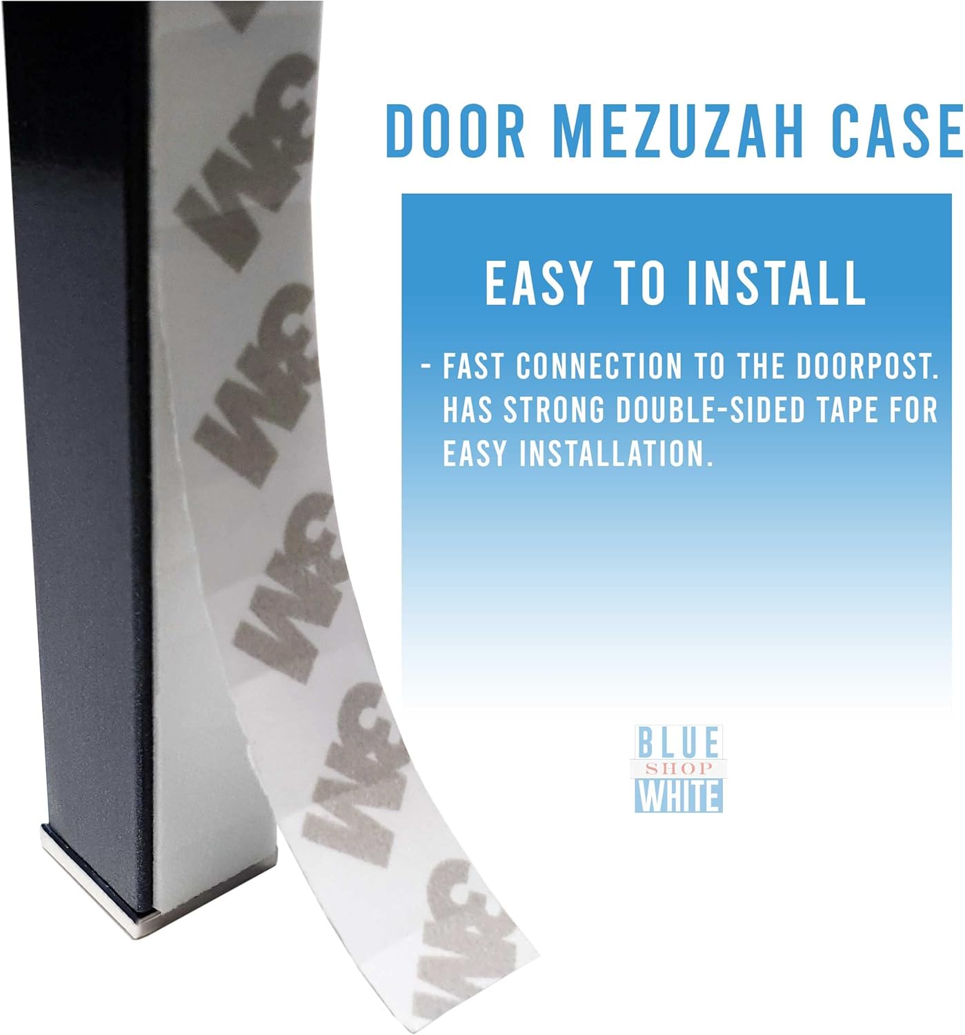 Elegant Modern Door Mezuzah Case Without Scroll