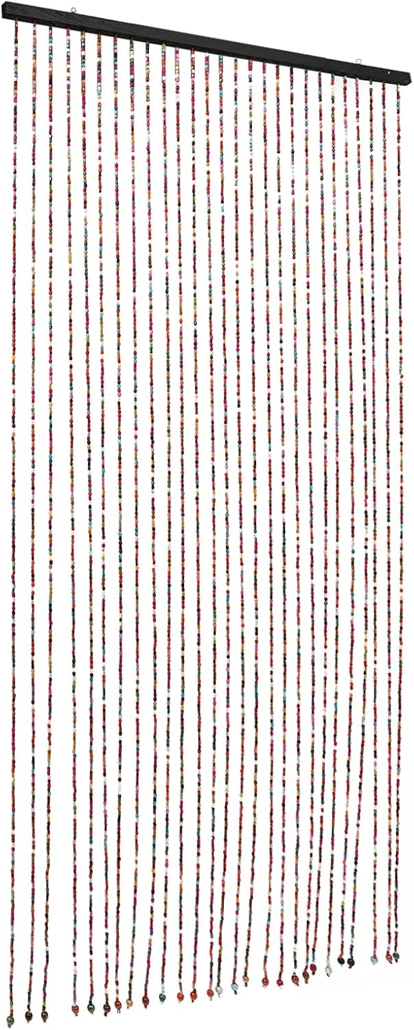 Wood Beaded Curtain for Doorway Room Divider 3543L x 689H