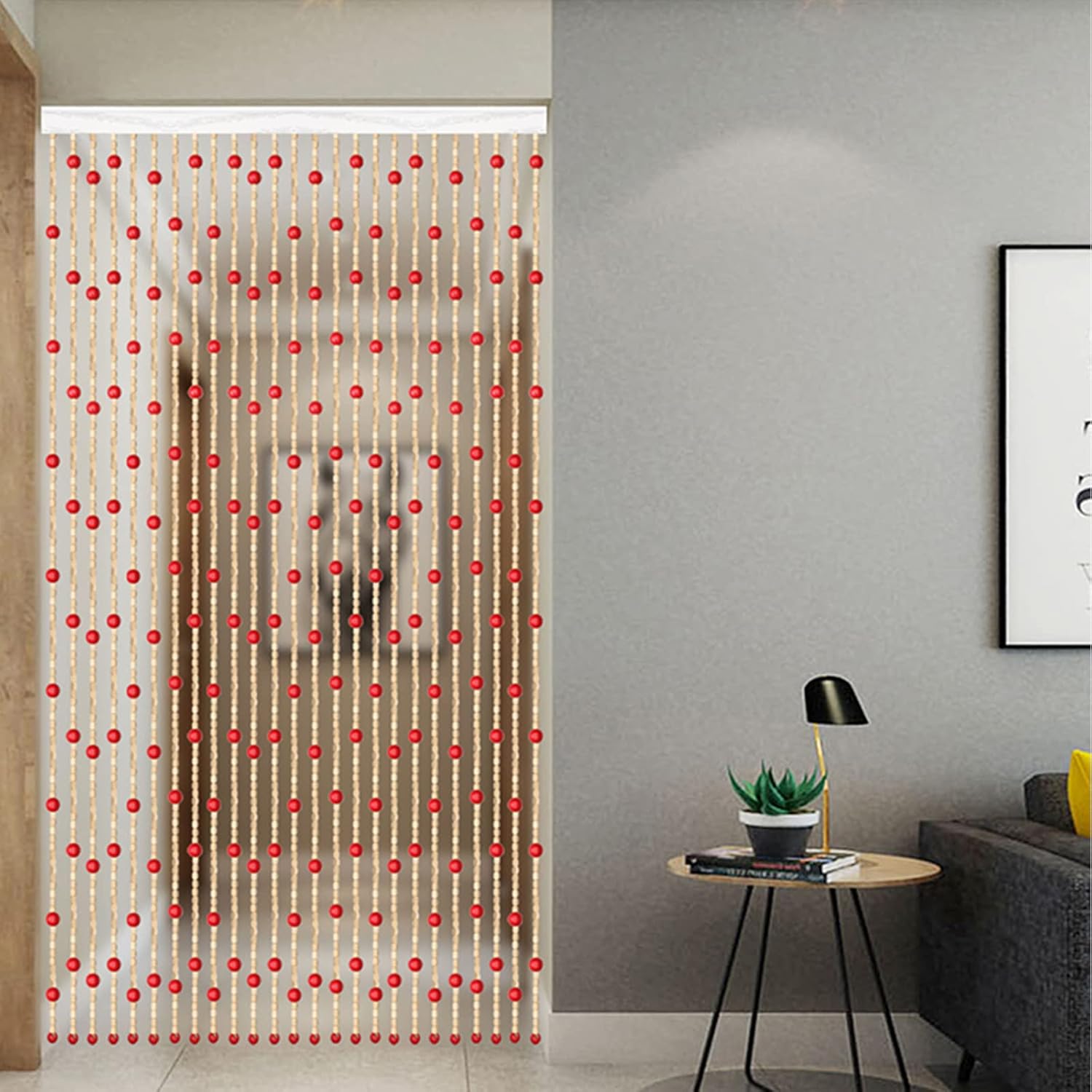 Natural Bamboo Wood Beaded Curtain for Doorway and Window