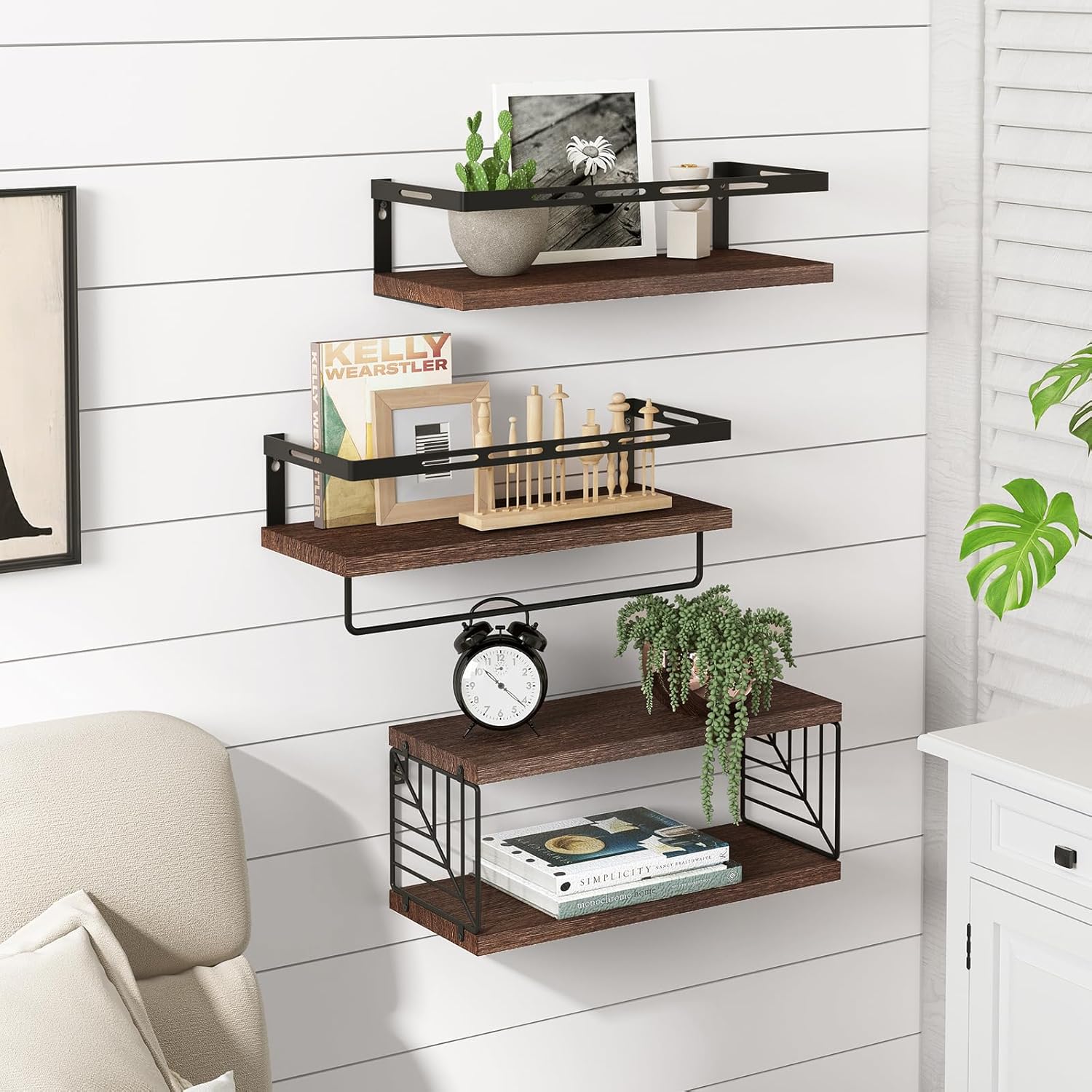 Fixwal 31 Tier Floating Wall Shelf Over Toilet
