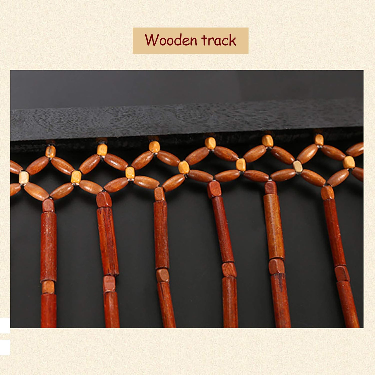 Bamboo Wood Bead Curtain with 27 Lines