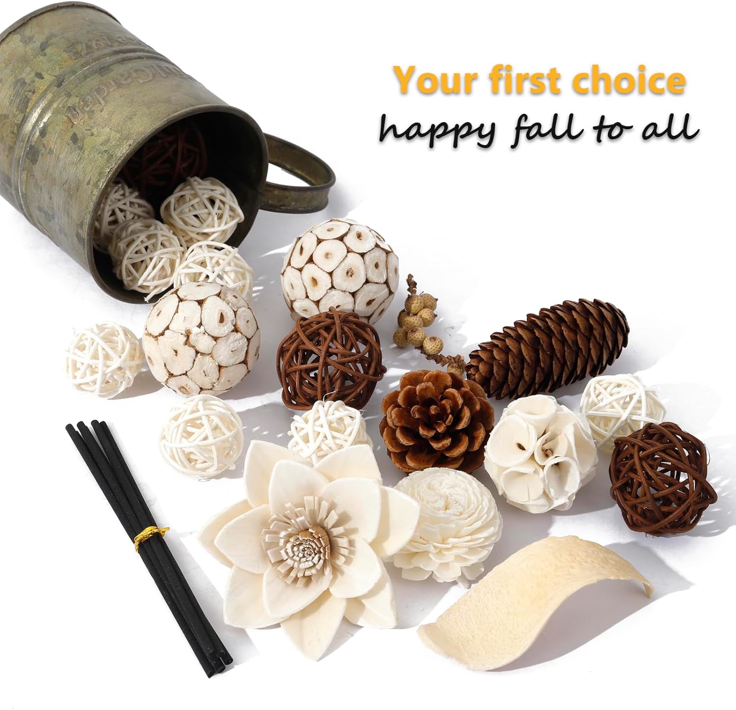 2 Boxes White Potpourri Bowl Filler for Home Decoration