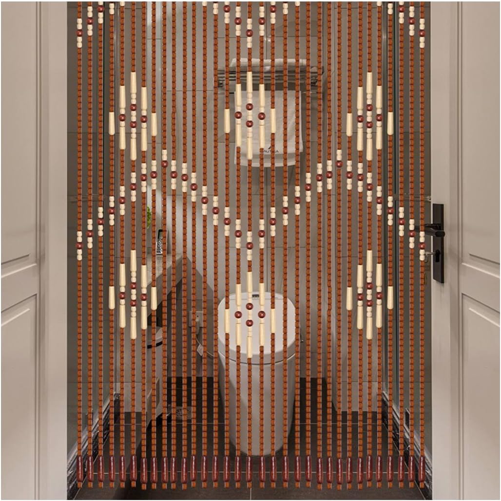 GVILTY Solid Wood Beaded Curtain Door 90x175cm
