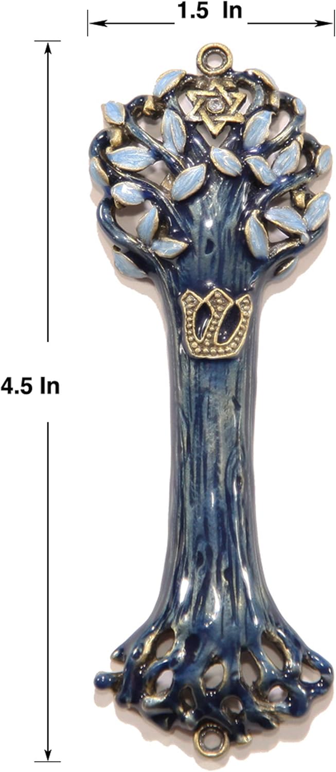 Bless This House Mezuzah Case with Tree of Life Design
