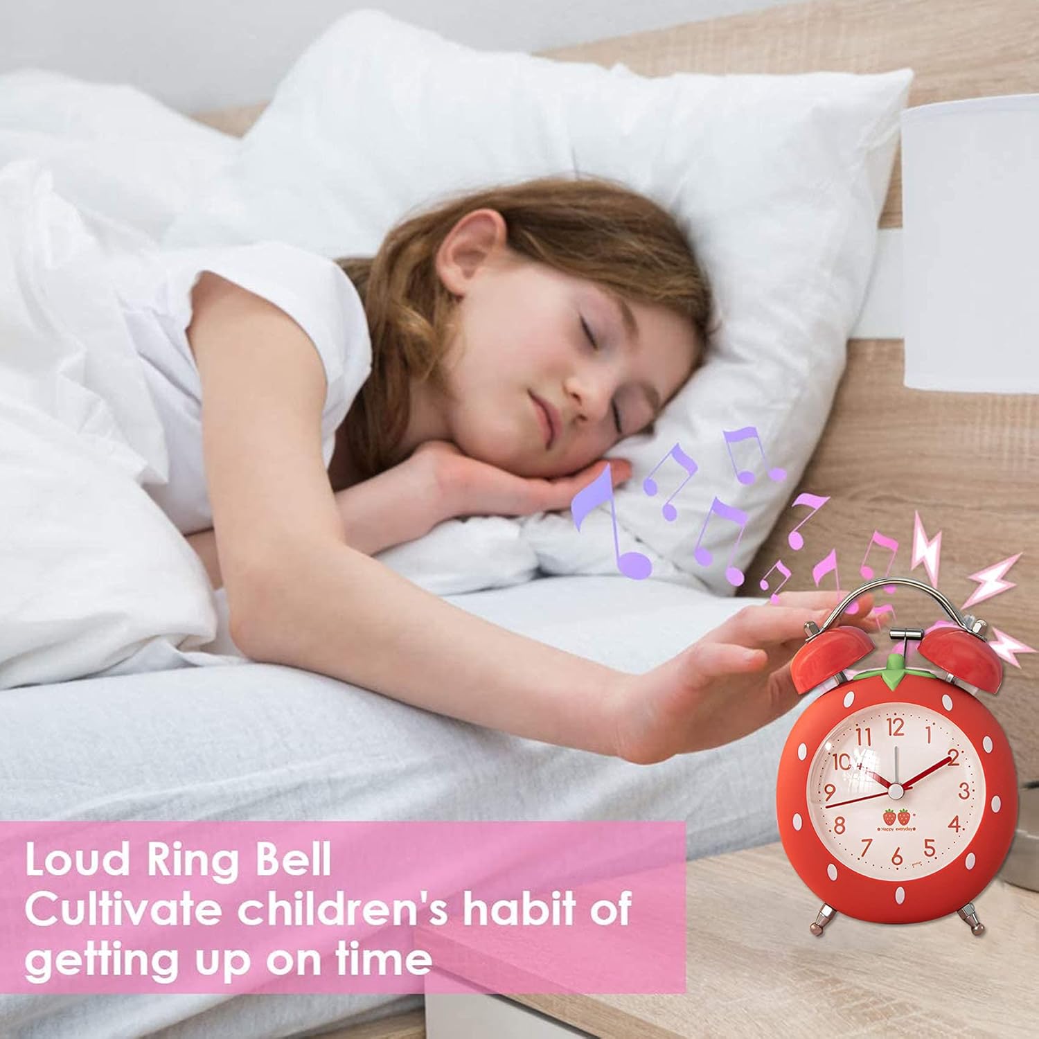 Strawberry Alarm Clock for Kids Red