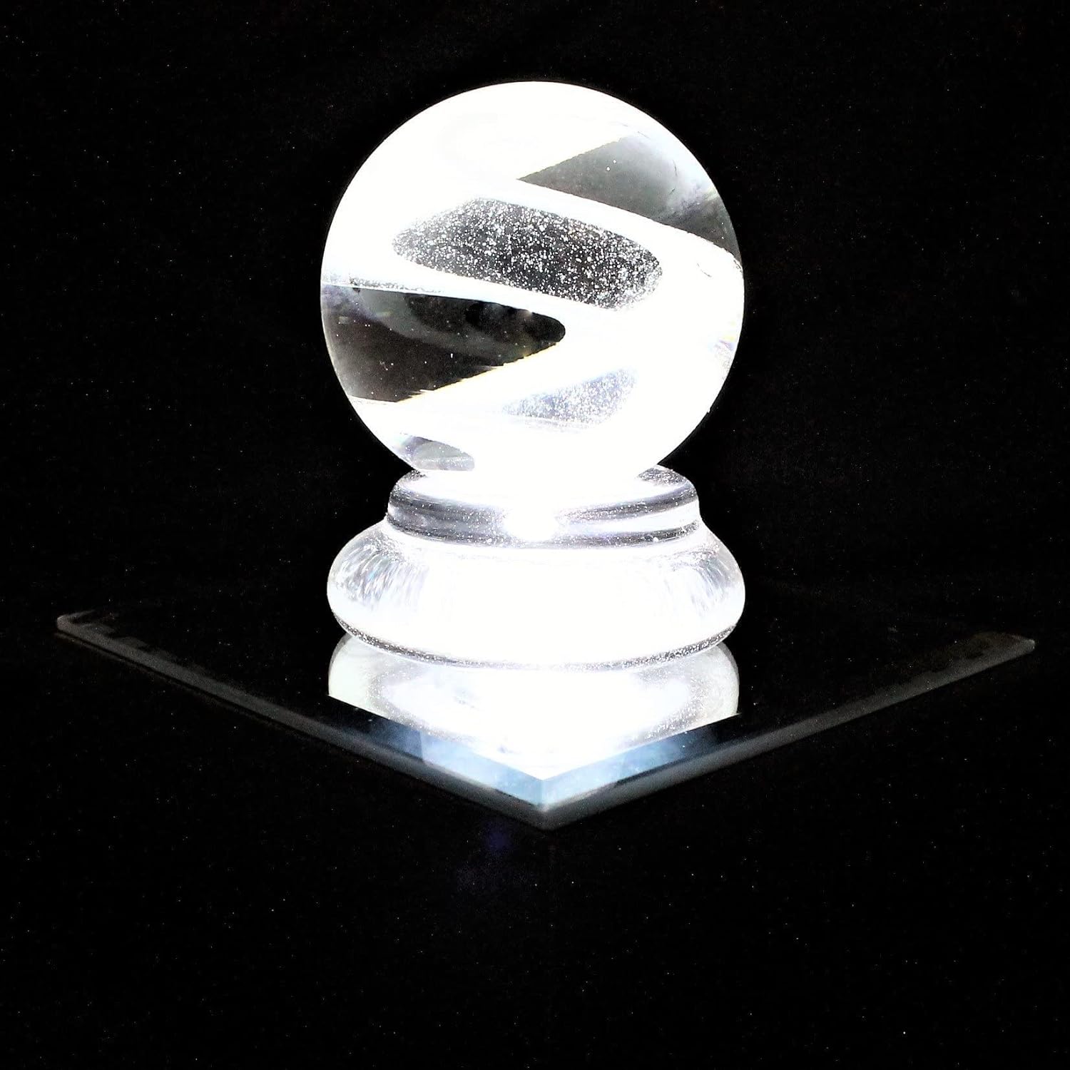 5 LED White Light Stand Base with Mirror Top