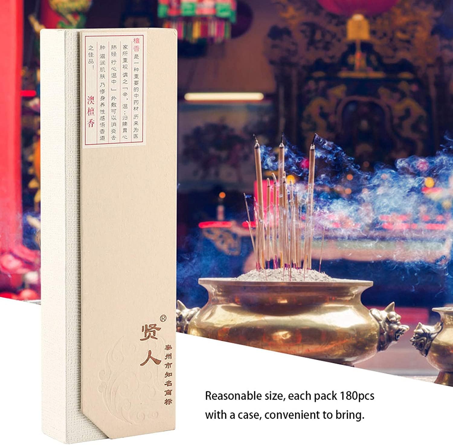 Zerodis 180 Pcs Pack Sandalwood Incense for Home Spa Office Meditation