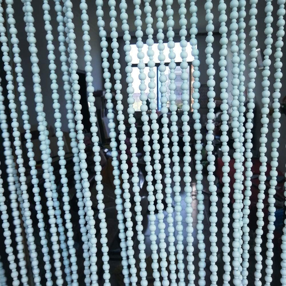 OKUOKA 31 Strands Wood Bead Curtain for Doorways
