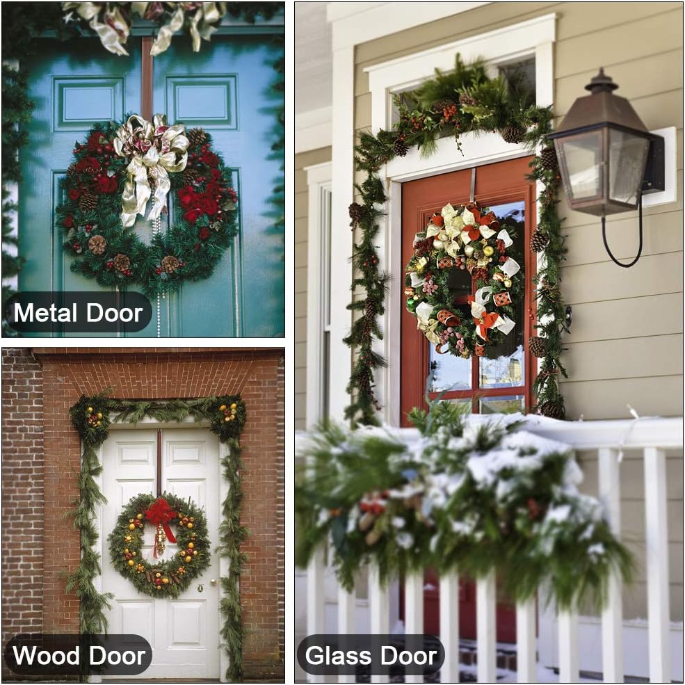Myfolrena Wreath Hanger Adjustable Door Mount
