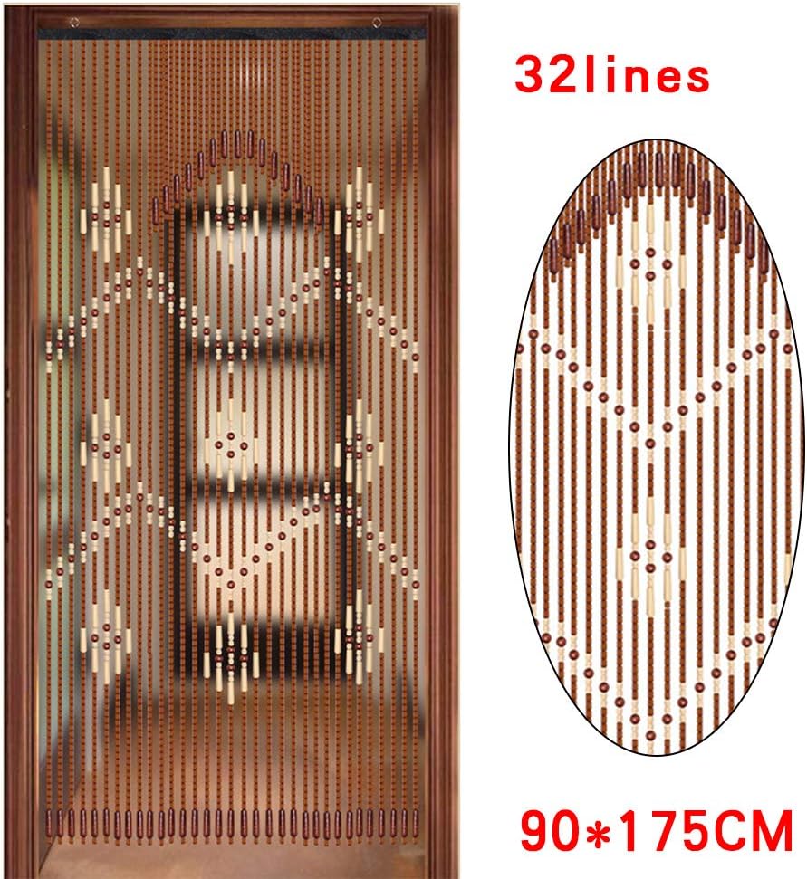 Wooden Beaded Curtain 90x175cm Door Divider