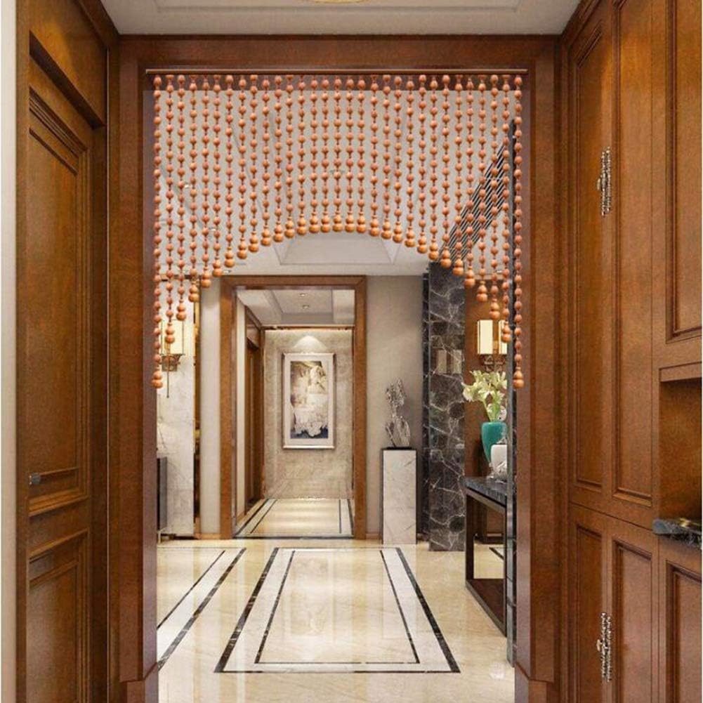 Beaded Curtain Wooden Beads Door Partition Interior Decor
