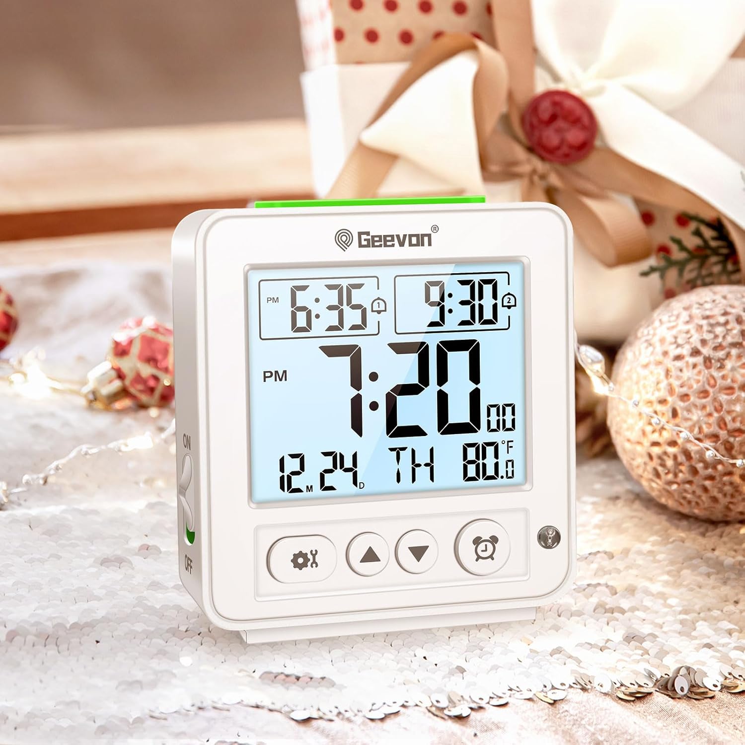 Geevon Smart Night Light Alarm Clock with Dual Alarm and Temperature Monitor