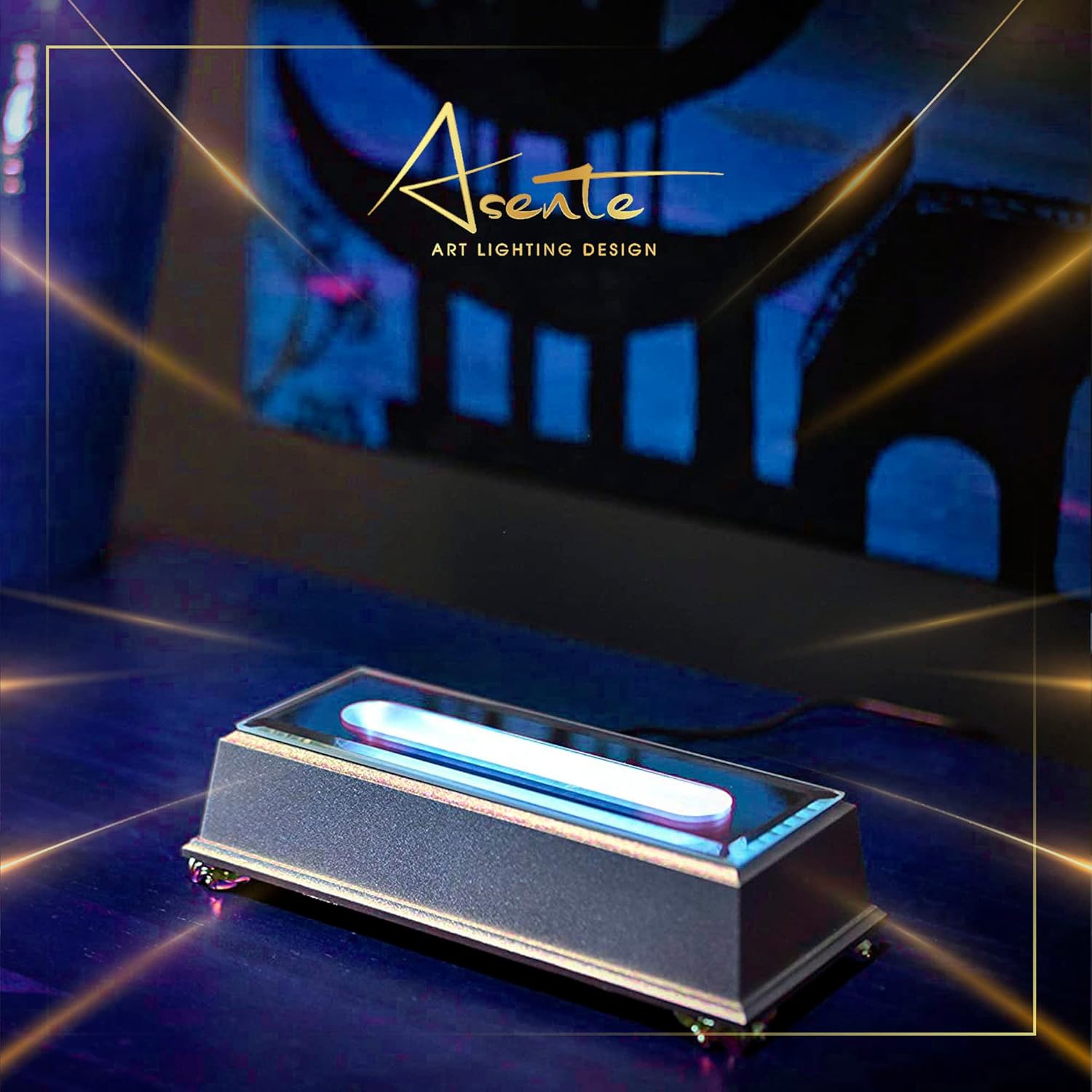 5 LED White Light Stand Base with Mirror Top