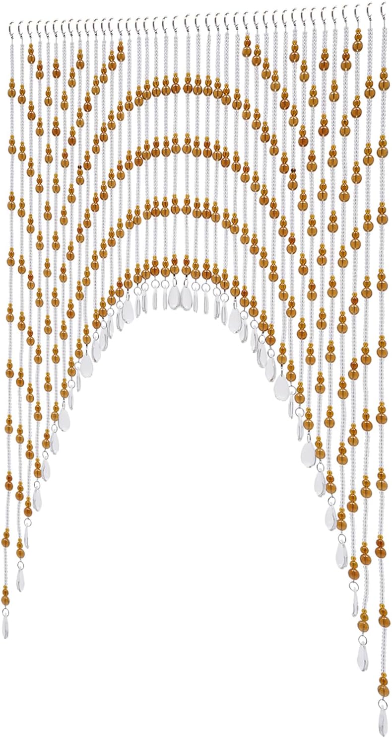 TFCFL Arched Crystal Bead Curtain for Doorways and Windows