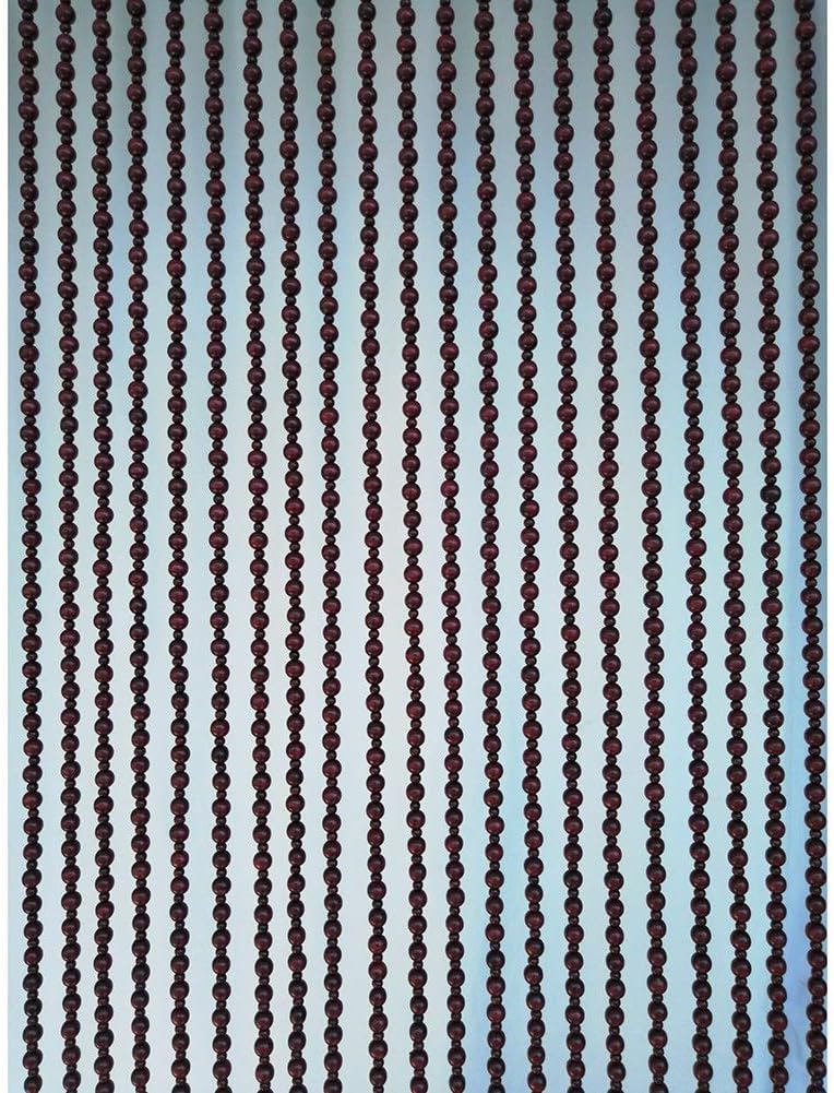 OKUOKA Wood Beaded Curtain for Doorways - 21 Strands 06x081m