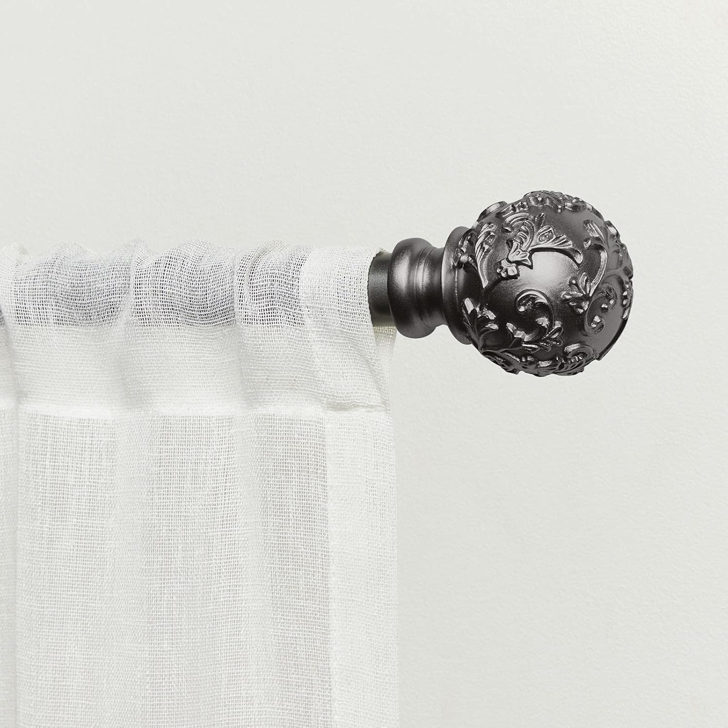 Exclusive Home Vine 1 Inch Curtain Rod with Finials Set