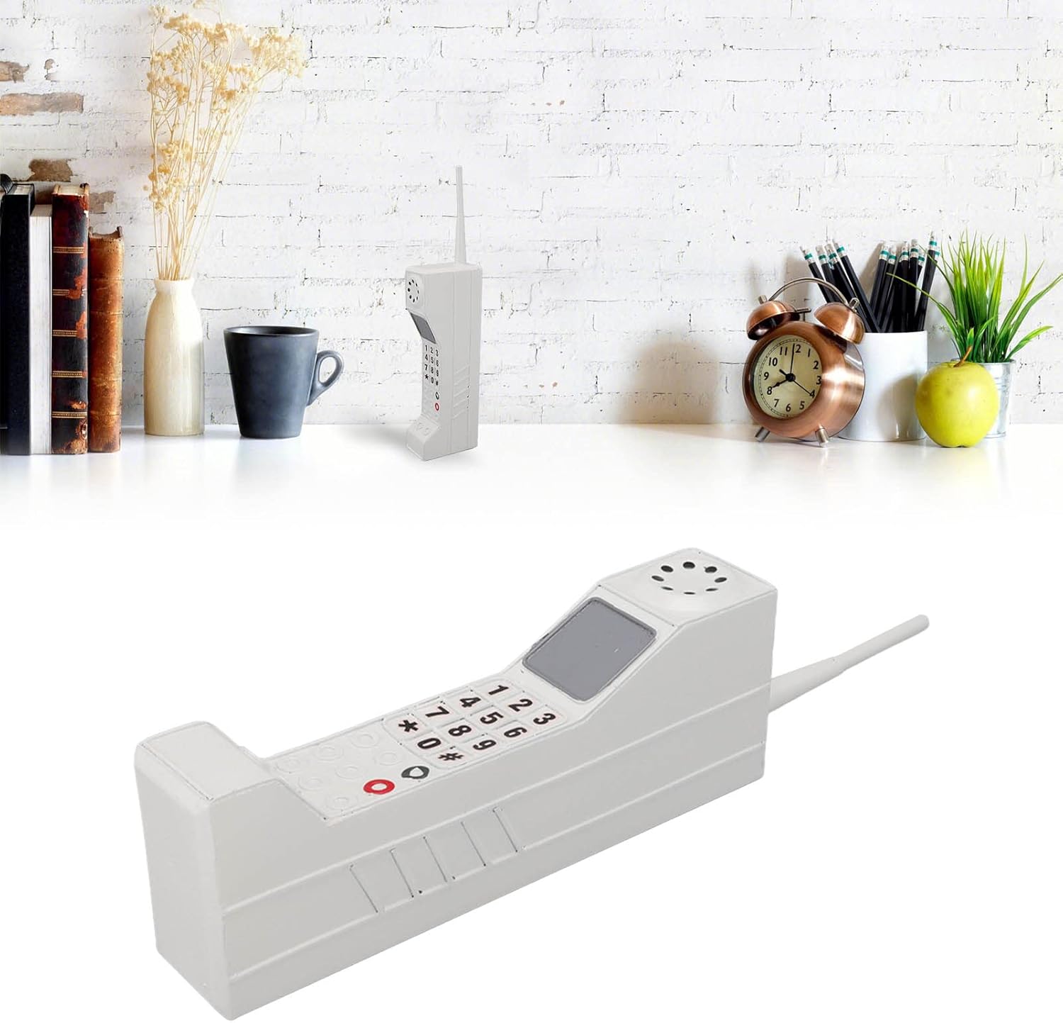 Diydeg Retro Brick Cell Phone Ornament White
