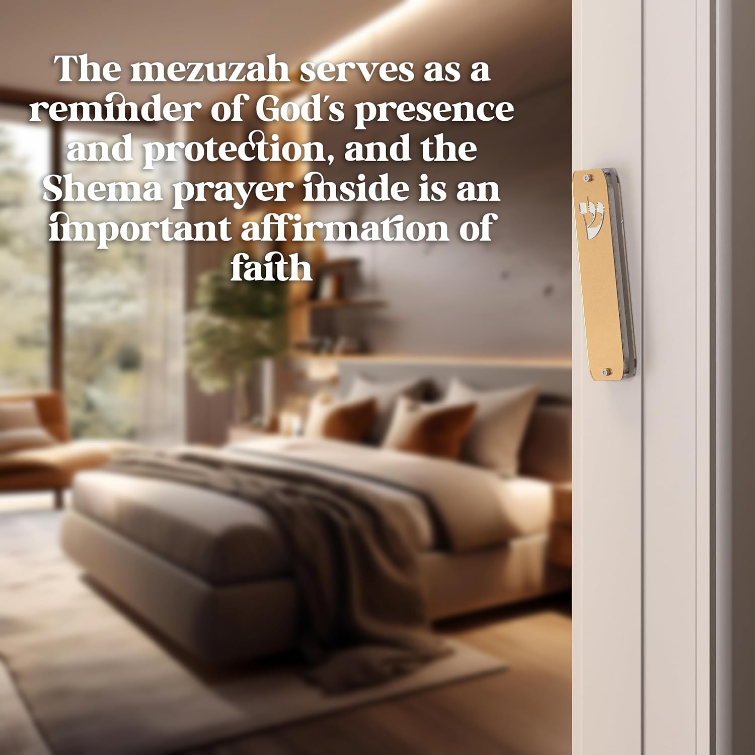TYLDUM Mezuzah Case Clear Handmade Jewish Door Mezuzah