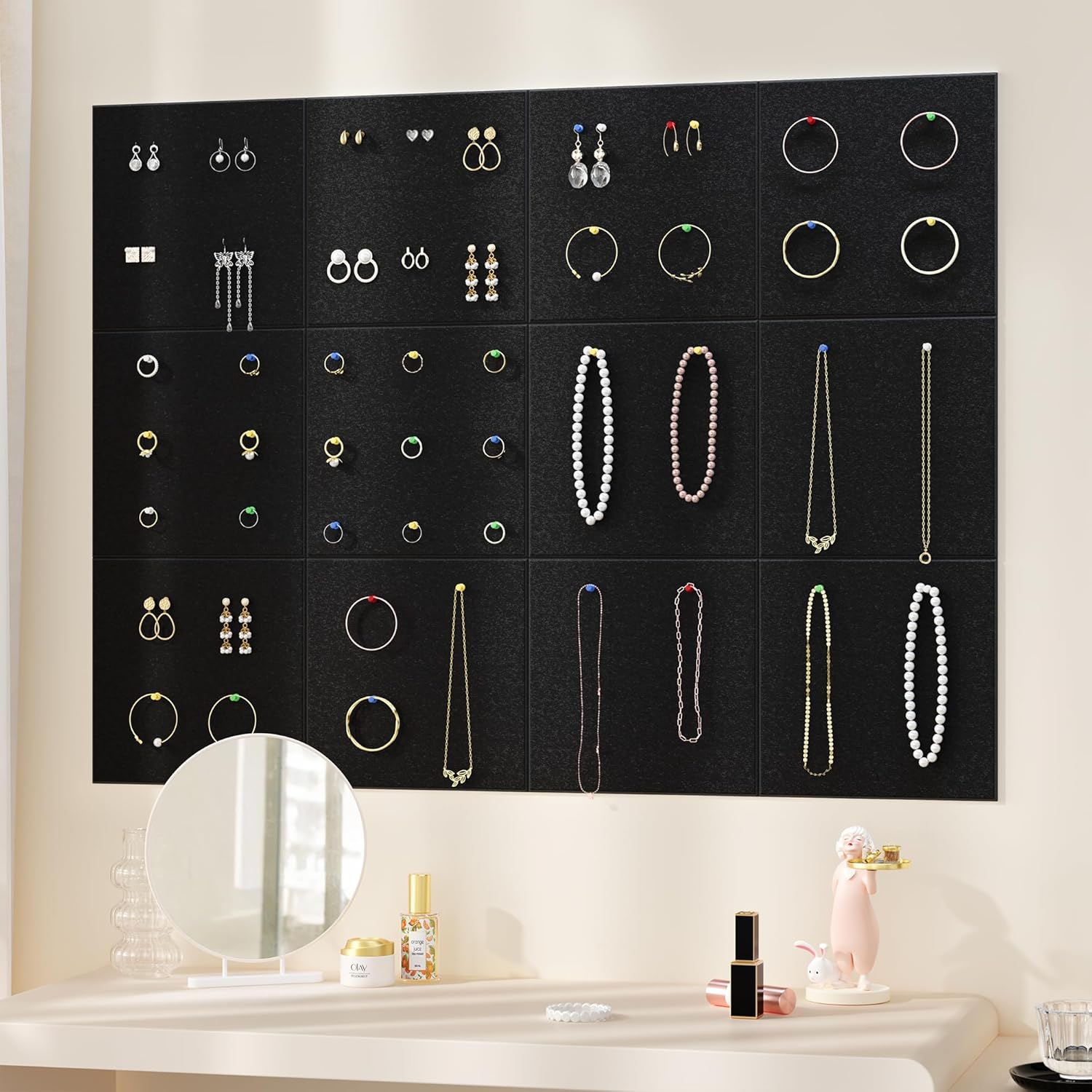 Neatsure 48x36 Inch Decorative Bulletin Board with Pushpins