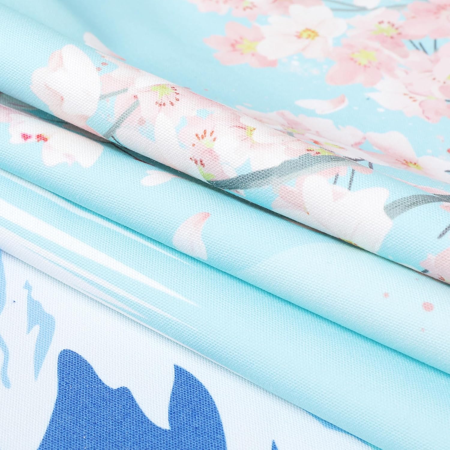 Japanese Noren Door Curtain with Cherry Blossom Print