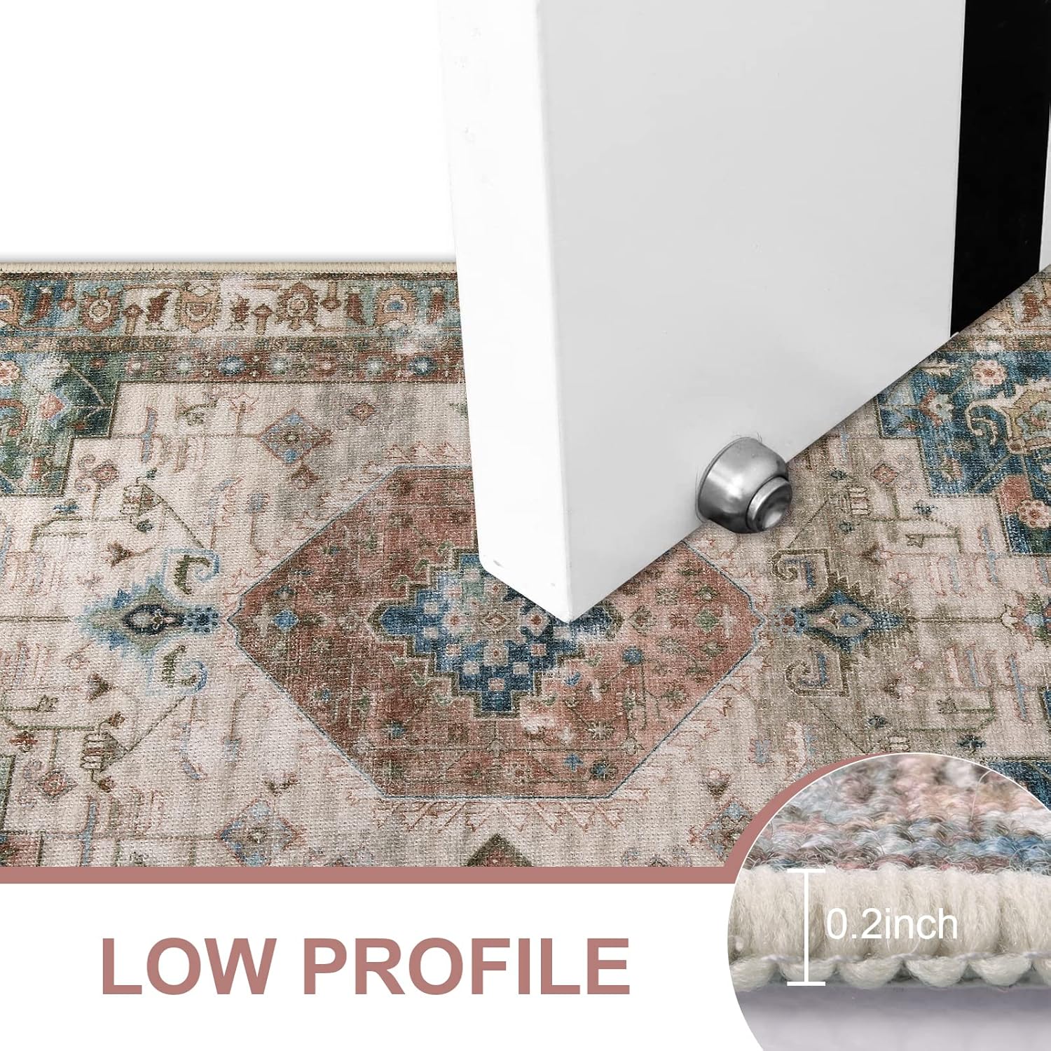 Collive Washable Indoor Doormat 24x36 Non Slip Entry Rug