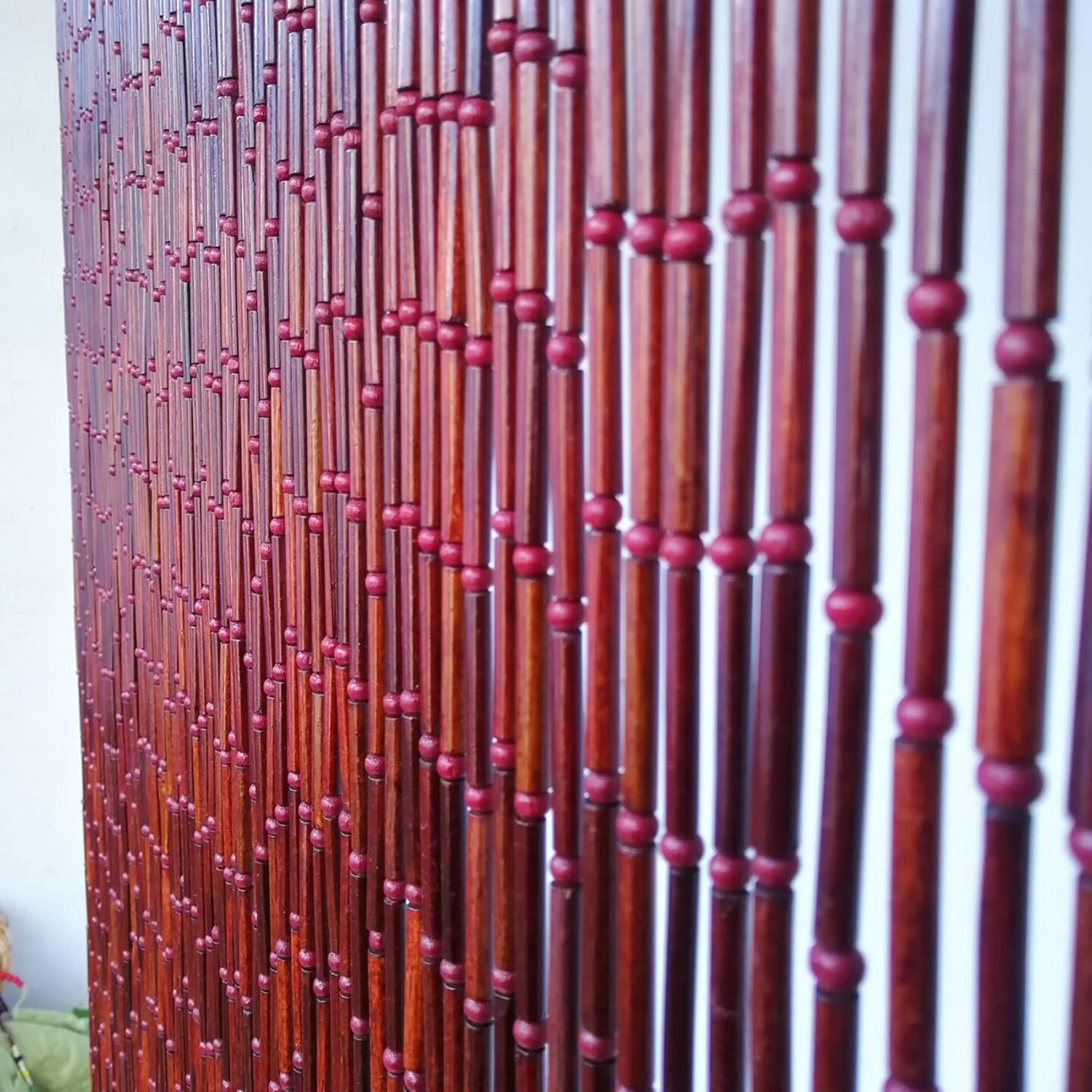 Natural Wood Bamboo Beaded Curtain for Home Decor