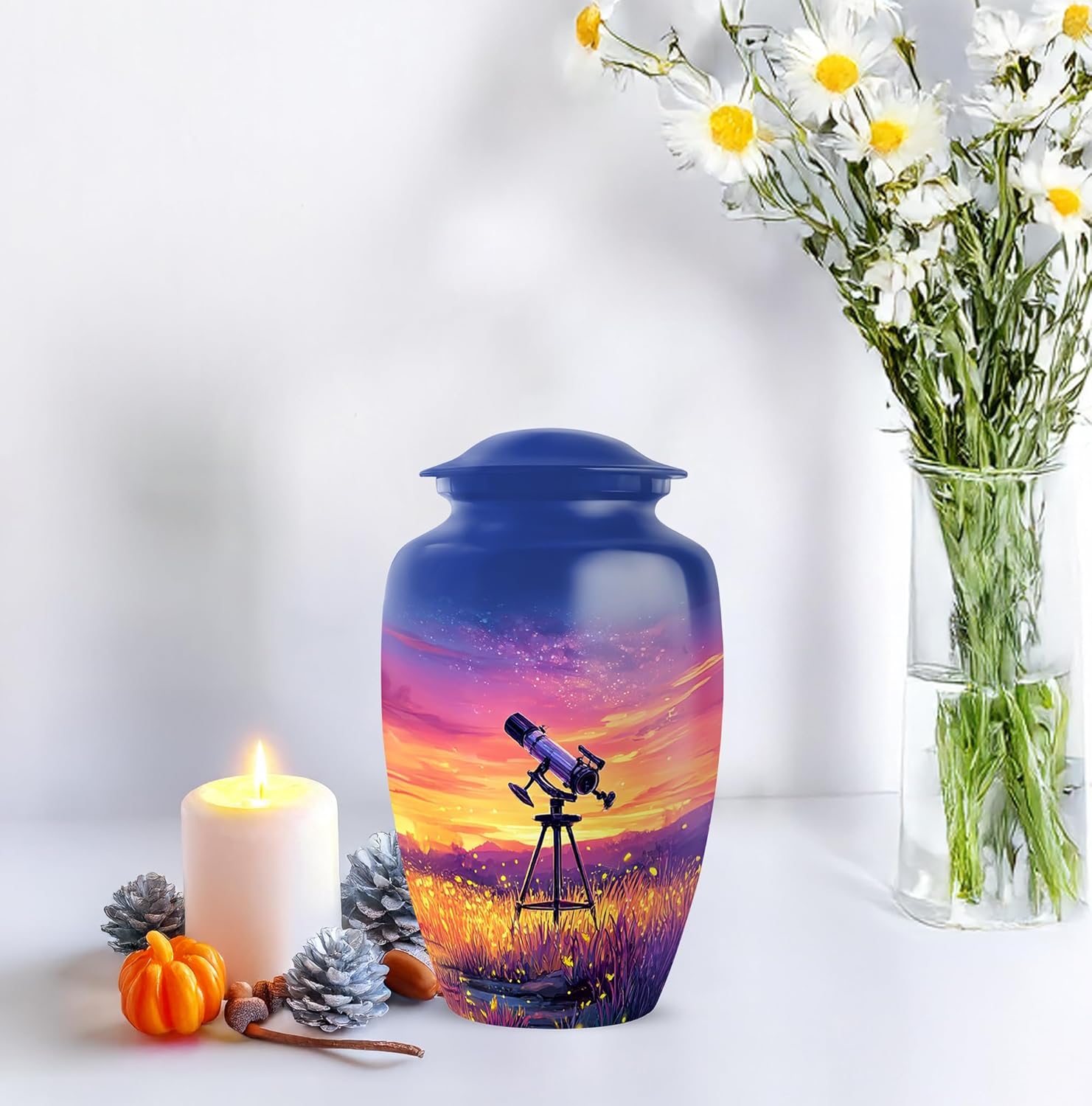 Telescope Cremation Urn for Ashes 6 Inch Medium