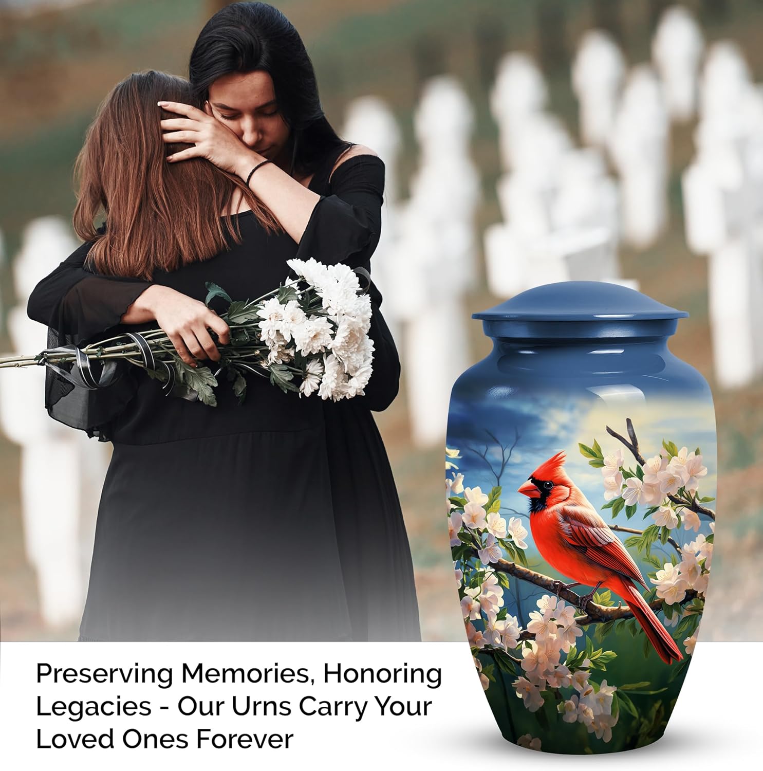 Yatskia Cardinal Bird Cremation Urn for Adult Ashes