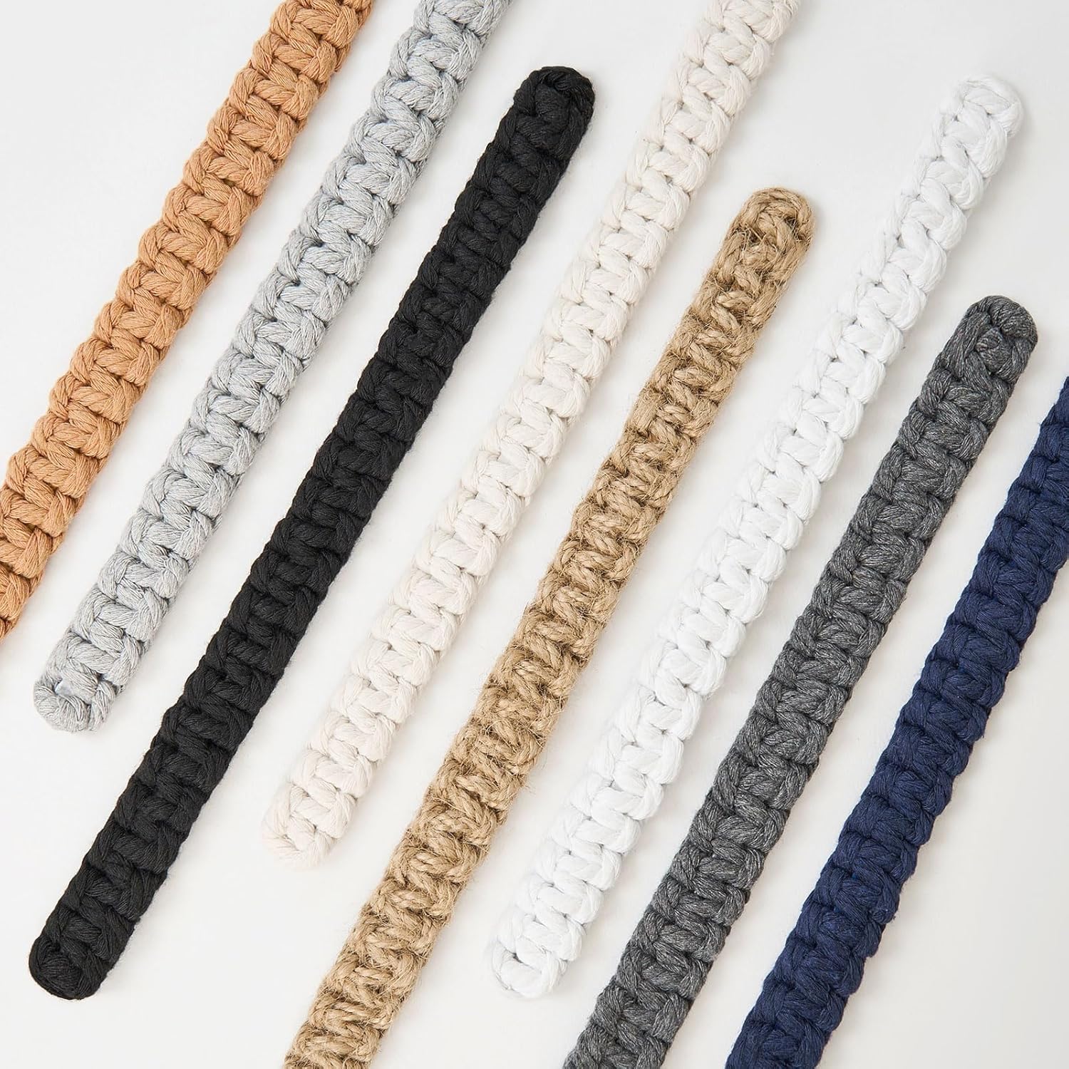 NICEEC 4 Pack Natural Cotton Rope Curtain Tiebacks