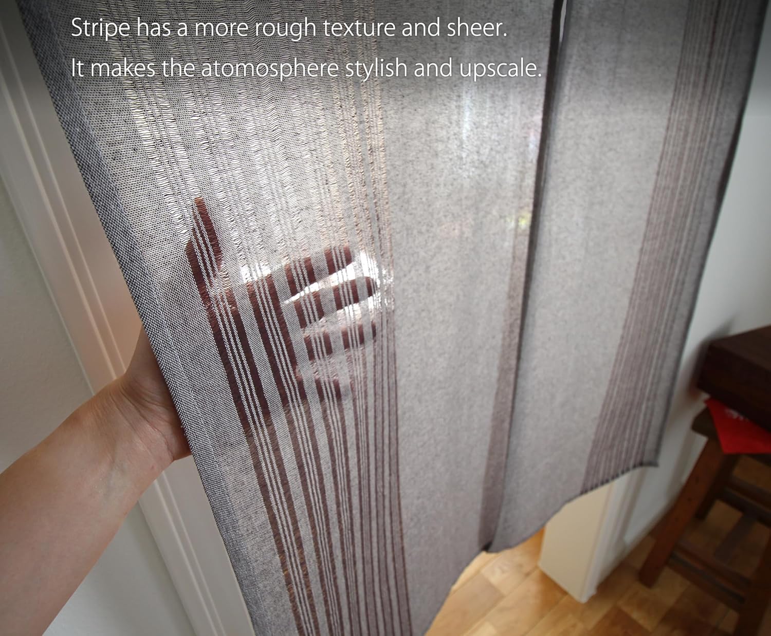 Sunnyday Fabric Doorway Curtain Tapestry noren Hibiki Dark Brown Room Divider