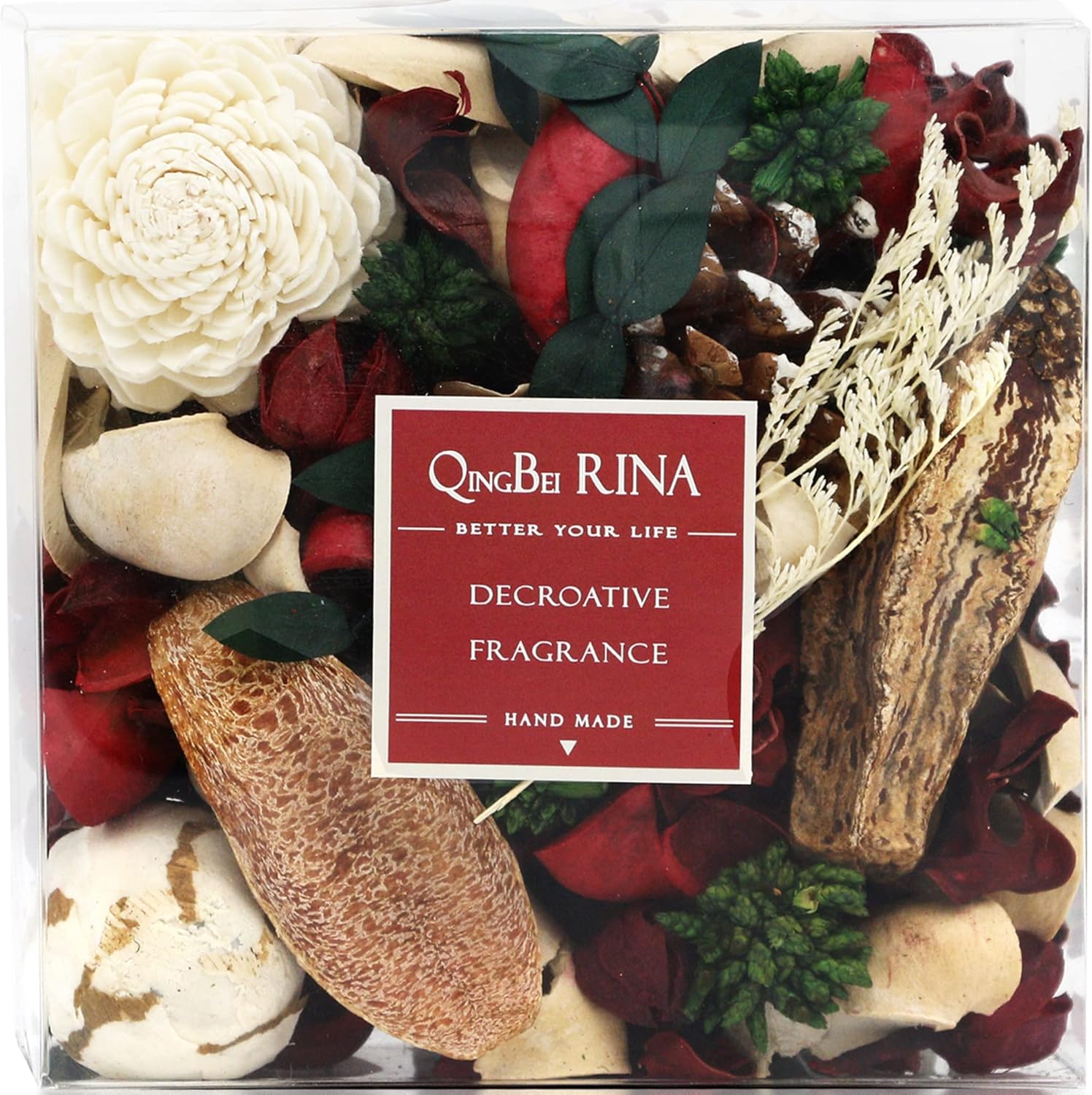 Qingbei Rina Christmas Potpourri Cinnamon Apple Scented Bowl Filler
