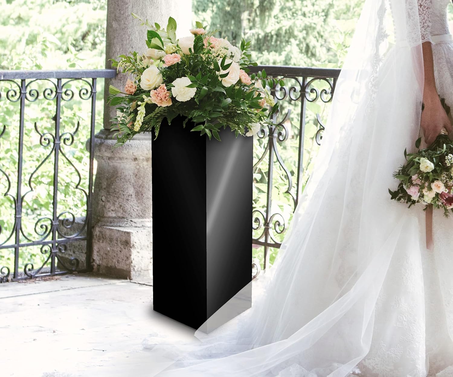 Glossy Black Acrylic Display Box 12x12x32 No Lid