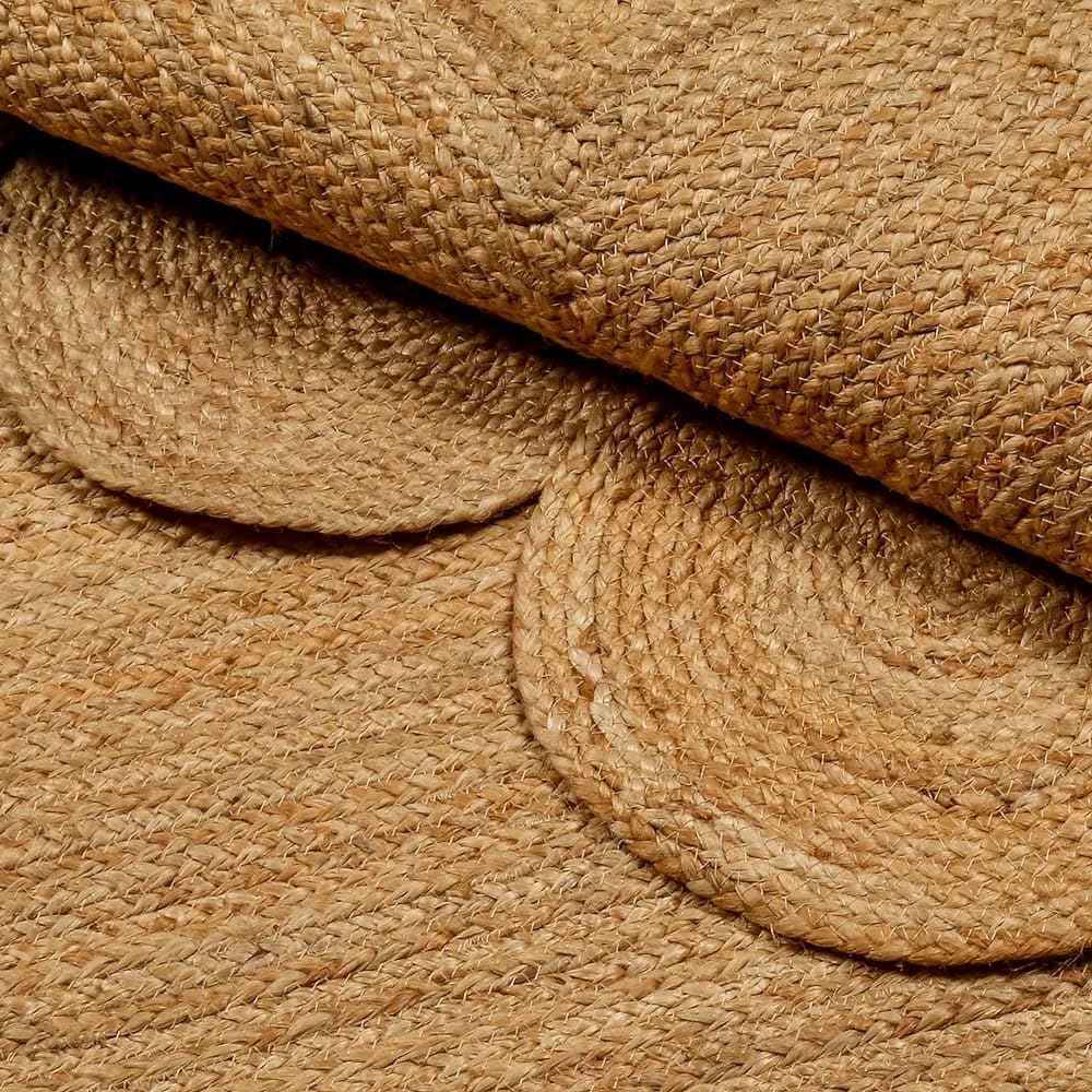 GRUHUM Scalloped Jute Runner Rug 26 x 10ft