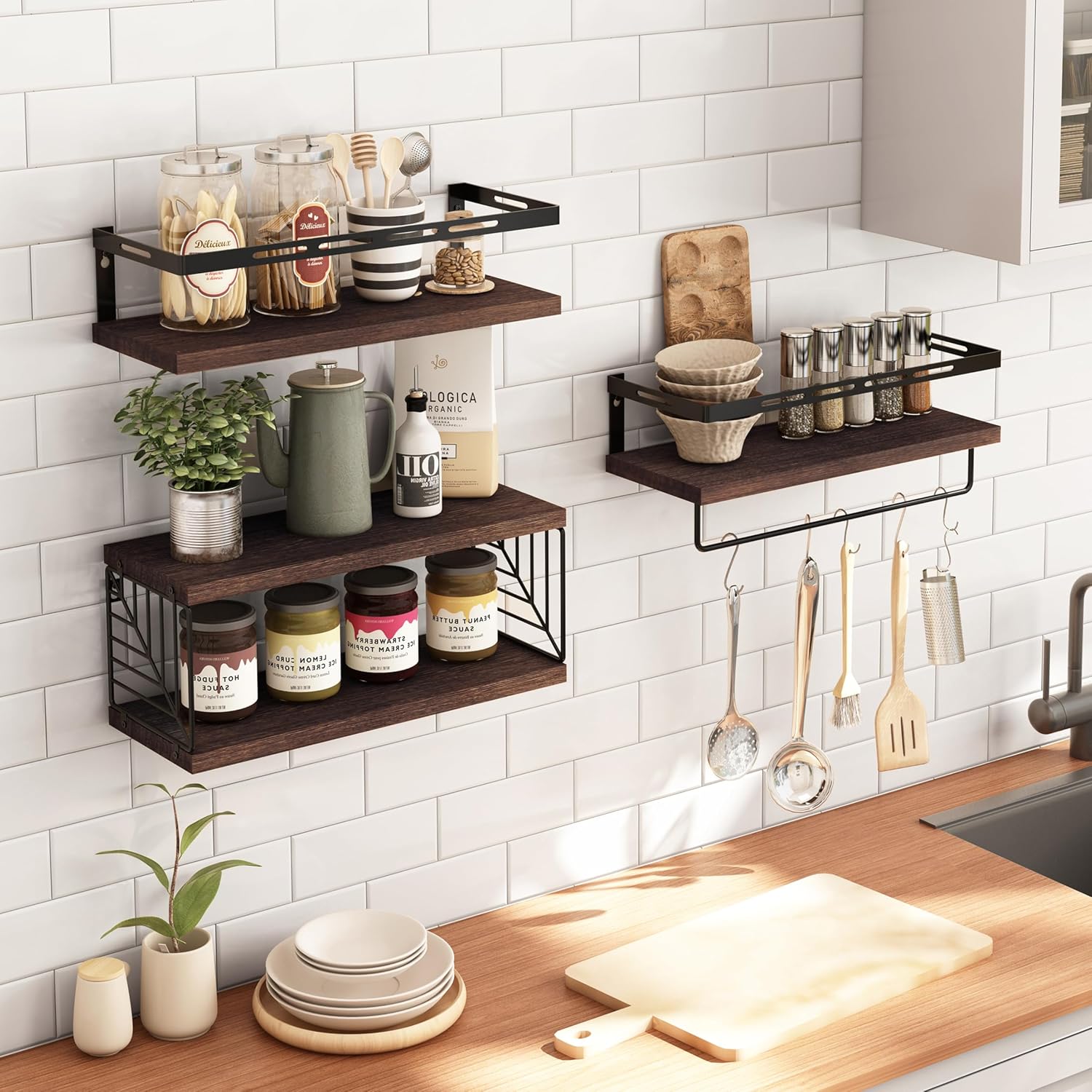 Fixwal 31 Tier Floating Wall Shelf Over Toilet