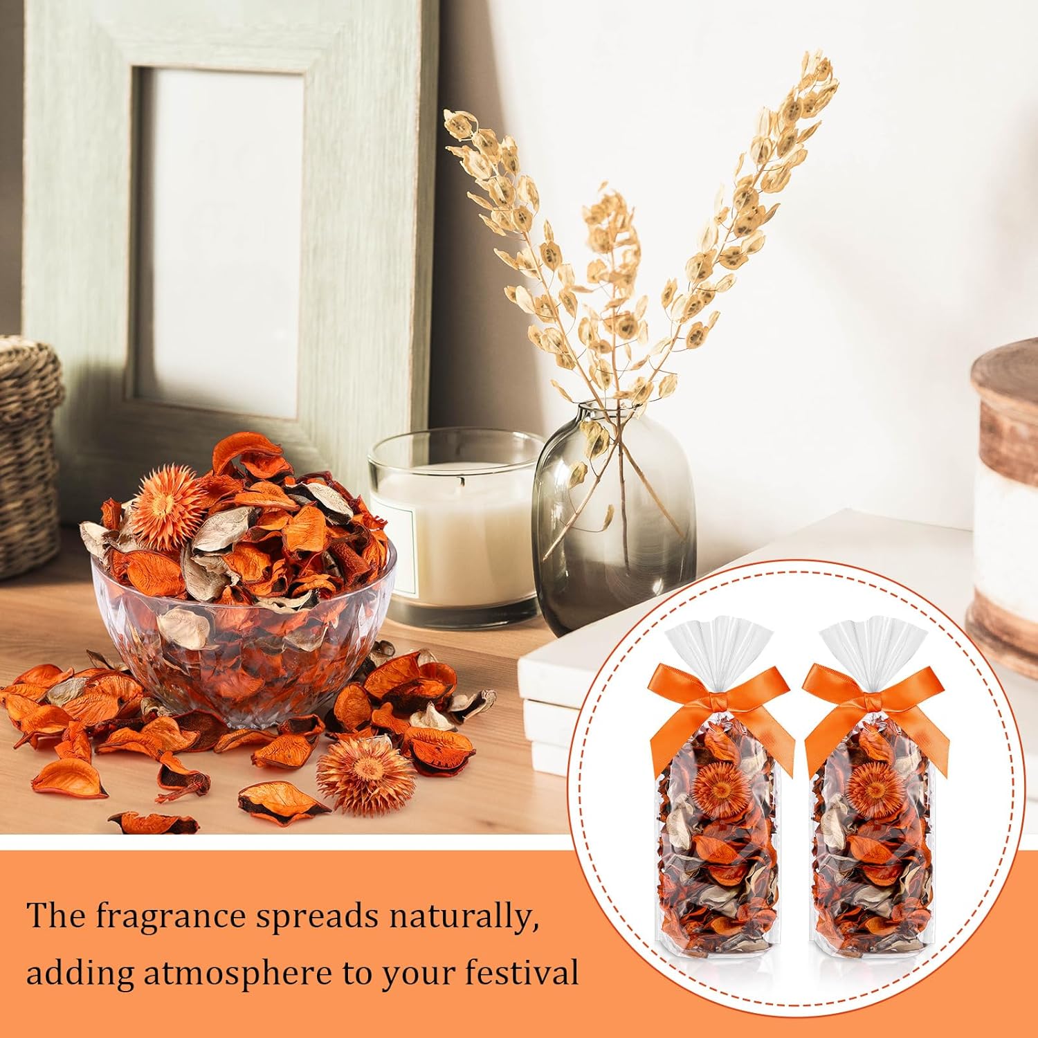 Nuanchu 6 Pcs Fall Citrus Potpourri Bags