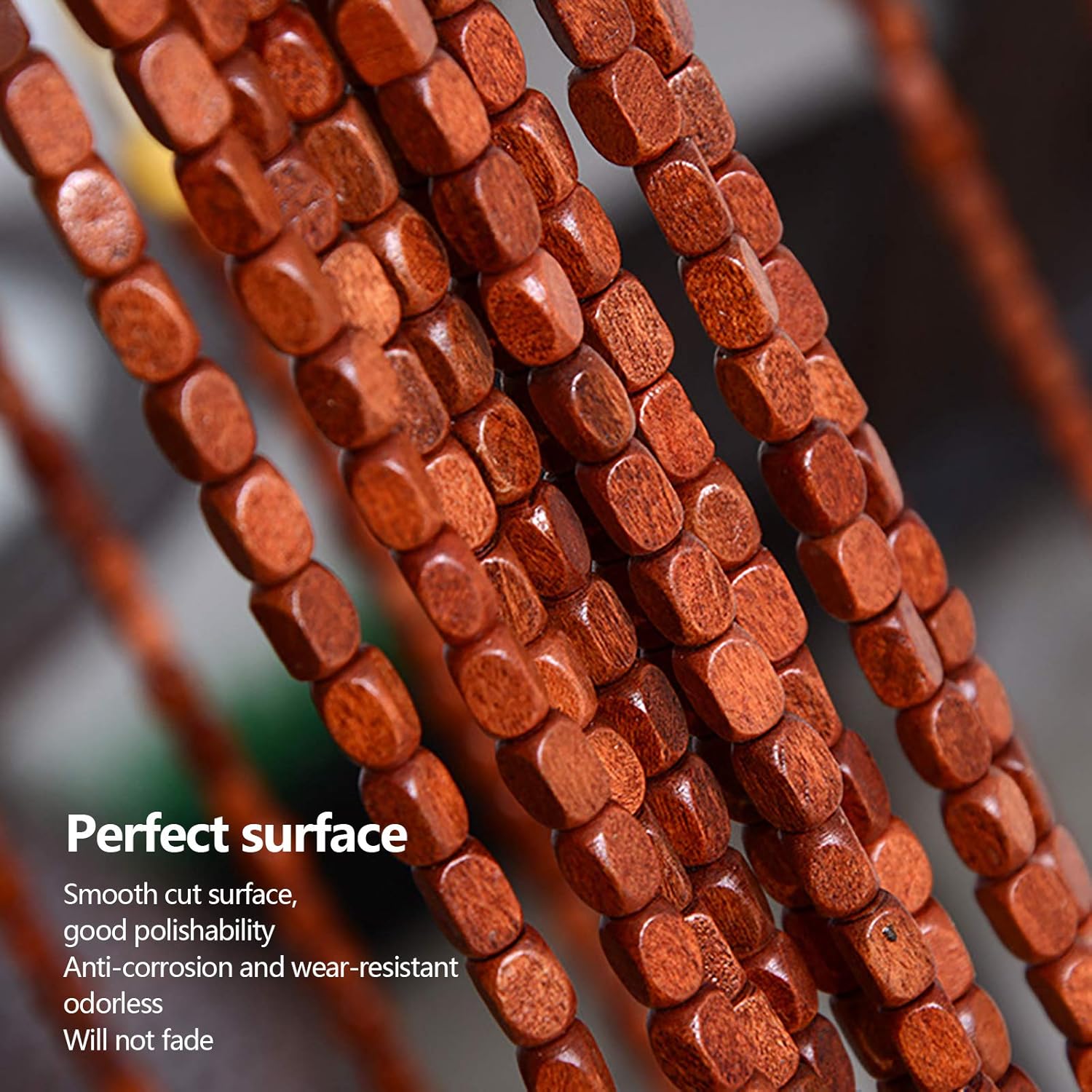Wood Beaded Curtain for Doorway and Window Decor