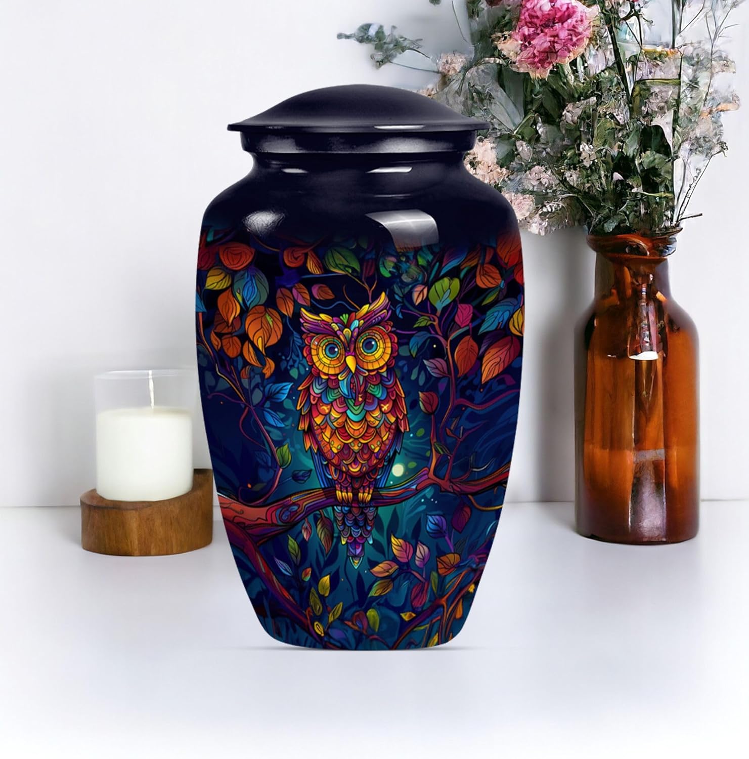 Owl Cremation Urn for Human Ashes - 10 Inch Pack of 1