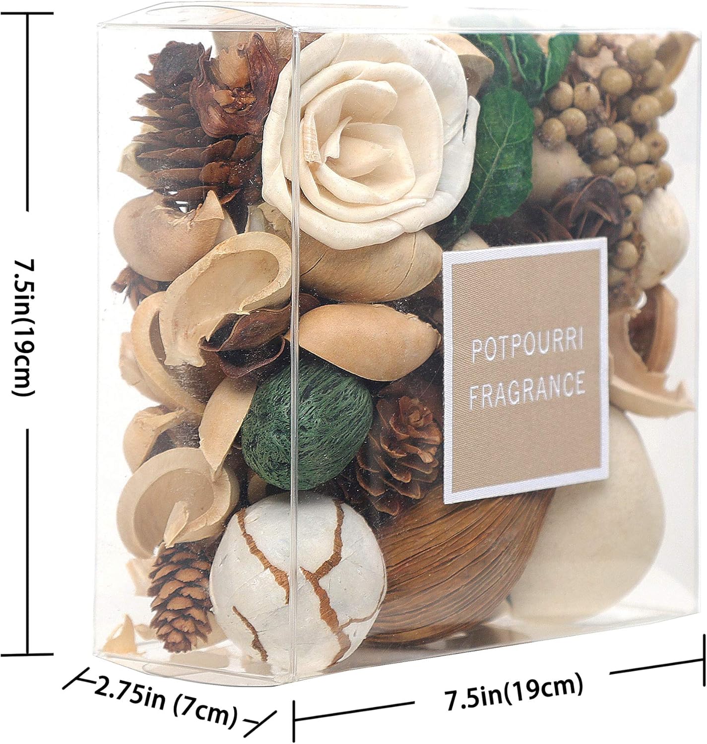 Qingbei Rina Peach Scented Potpourri Bowl Faller 14 oz White